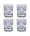 CULVER FRANK LLOYD WRIGHT WATER LILIES DOUBLE OLD FASHIONED GLASS