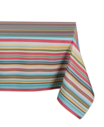 DESIGN IMPORTS SUMMER STRIPE OUTDOOR TABLECLOTH 60" X 84"
