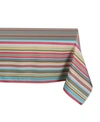 DESIGN IMPORTS SUMMER STRIPE OUTDOOR TABLECLOTH WITH ZIPPER 60" X 84"