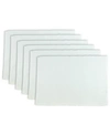Design Imports Ribbed Placemat, Set Of 6 In White