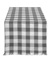 DESIGN IMPORTS HEAVYWEIGHT CHECK FRINGED TABLE RUNNER 14" X 108"