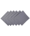 Design Imports Napkin, Set Of 6 In Grey