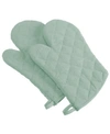 Design Imports Terry Oven Mitt, Set Of 2 In Green