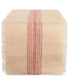 DESIGN IMPORTS BARN MIDDLE STRIPE BURLAP TABLE RUNNER 14" X 72"