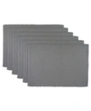 Design Imports Ribbed Placemat, Set Of 6 In Grey