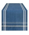 DESIGN IMPORTS CHAMBRAY FRENCH STRIPE TABLE RUNNER 14" X 108"