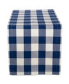 Design Imports Buffalo Check Table Runner 14" X 108" In Navy