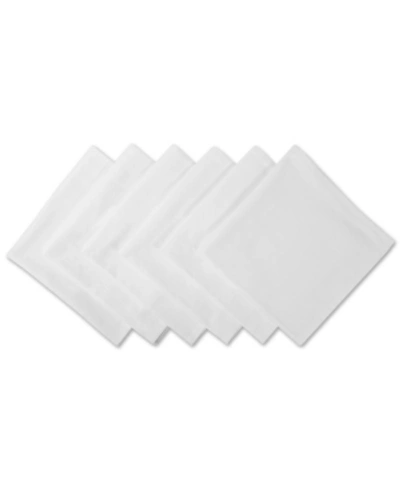 Design Imports Polyester Napkin, Set Of 6 In White