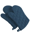 Design Imports Terry Oven Mitt, Set Of 2 In Blue