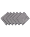 Design Imports Variegated Napkin, Set Of 6 In Grey