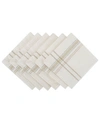 Design Imports Chambray French Stripe Napkin, Set Of 6 In White