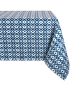 Design Imports Ikat Outdoor Tablecloth With Zipper 60" X 120" In Blue