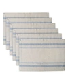 DESIGN IMPORTS CHAMBRAY FRENCH STRIPE PLACEMAT, SET OF 6