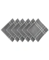 Design Imports Chambray French Stripe Napkin, Set Of 6 In Grey