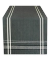 DESIGN IMPORTS CHAMBRAY FRENCH STRIPE TABLE RUNNER 14" X 108"
