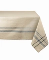 Design Imports French Stripe Tablecloth 60" X 120" In Black