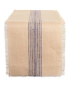 DESIGN IMPORTS FRENCH MIDDLE STRIPE BURLAP TABLE RUNNER 14" X 108"