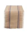 Design Imports Burlap Table Runner 14" X 72" In Blue