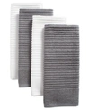 Design Imports Assorted Ribbed Terry Dishtowel, Set Of 4 In Grey1