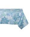 Design Imports Paisley Print Outdoor Tablecloth 60" X 120" In Blue