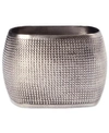 Design Imports Textured Square Napkin Ring, Set Of 6 In Silver