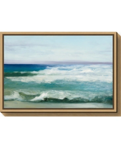 Amanti Art Azure Ocean By Julia Purinton Canvas Framed Art In Gray