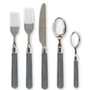 Vietri Albero Five-piece Place Setting In Grey