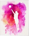 METAVERSE BASKETBALL GIRL WATERCOLOR SILHOUETTE INVERTED PART IV BY SPORTS MANIA CANVAS ART