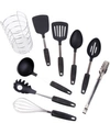 Chefs Better Basics Chef's Better Basics 9 Piece Utensil Set With Round Shape Wire Caddy In Black