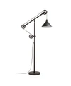 HUDSON & CANAL DESCARTES FLOOR LAMP IN BLACKENED BRONZE WITH PULLEY SYSTEM