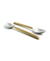 Vibhsa Golden Cut Hammered Tablespoons - Set Of 6 In Gold