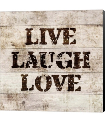 Metaverse Live Laugh Love In Wood By Color Me Happy Canvas Art In Multi