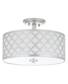 Safavieh Hutch 3-light Silver Flush Mount In Silver