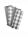 Design Imports Asset Gray Heavyweight Fringed Dishtowel Set Of 4 In Grey