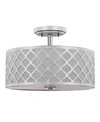 Safavieh Kora Quatrefoil 3 Light 15-inch Dia Chrome Flush Mount In Chrome