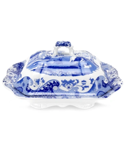 SPODE BLUE ITALIAN COVERED VEGETABLE DISH