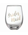 LILLIAN ROSE GOLD "BRIDESMAID" STEMLESS WINE GLASS