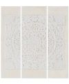 JLA HOME MADISON PARK MANDALA WHITE 3-PC. 3D EMBELLISHED CANVAS WALL ART SET