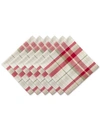 Design Imports Orchard Plaid Napkin Set In Red