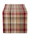 DESIGN IMPORTS GIVE THANKS PLAID TABLE RUNNER