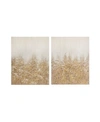 Jla Home Golden Glimmer Hand Brush Embellished Canvas, Set Of 2 In Gold