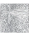 JLA HOME SUNBURST SILVER-TONE RESIN DIMENSIONAL BOX WALL ART