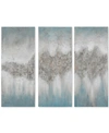 Jla Home 3-pc. Luminous Hand-painted Canvas Wall Art Set In Blue
