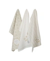 Design Imports Assorted Winter Sparkle Embellished Dishtowel Set In Off-white