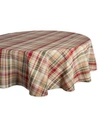 Design Imports Give Thanks Plaid Tablecloth In Brown