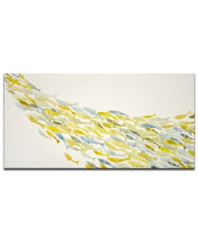 Ready2hangart 'yellow Wave' Canvas Wall Art, 18x36" In Multicolor