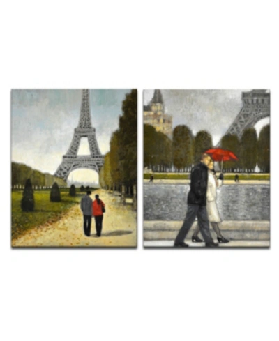 Ready2hangart 'romantic Walk I/ii' 2 Piece France Canvas Wall Art Set In Multicolor