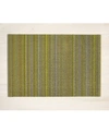 Chilewich Skinny Stripe Shag Utility -24" X 36" In Citron