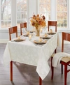 Elrene Elegant Woven Leaves Jacquard Damask Tablecloth, 60" X 120" In Ivory