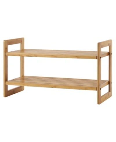 Trinity Bamboo Shoe Rack, Pack Of 2 In Brown